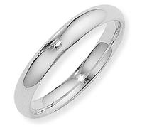 Argentium Silver Wedding Band 4mm Court Ring Size K, Made in England