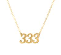 Argento Angel Number 333 Support Necklace - Gold