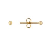 Argento Gold 2mm Ball Stud Earrings - Gold