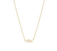 Argento Gold Ichthys Faith Fish Necklace - 40cm