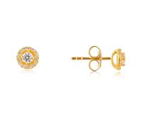 Argento Gold Open Halo Stud Earrings - Gold
