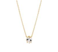 Argento Gold White Topaz Solitaire Necklace - Gold
