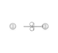 Argento Silver 4mm Ball Stud Earrings - Silver