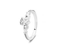 Argento Silver Cubic Zirconia Claddagh Ring - 62
