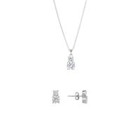 Argento Silver Double Solitaire Gift Set - Silver