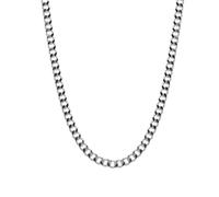 Argento Silver Mens Curb Chain Necklace - Silver