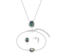 Argento Silver Molten Pavé Abalone Gift Set - Silver