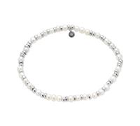 Argento Silver Pearl Beaded Bracelet - Silver