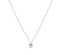 Argento Silver Plain Solitaire Necklace - Adjustable