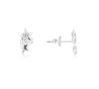 Argento Silver Star CZ Kids Stud Earrings - Silver