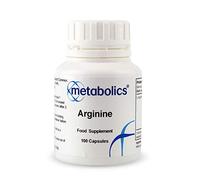 Arginine 450mg, 100 Vegan Friendly Capsules - L-Arginine Supplement for Energy Support from Metabolics