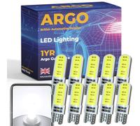 Argo 10 Pcs 24v 501 Led Bulbs Cob Xenon White Lorry HGV Light Bulbs Car Interior Upgrade Number Plate Light Map Dome Courtesy Van Capless Wedge 194 168 T10 W5w Bulb Led Side Light Bulb