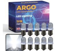 Argo 10 Pcs Bax9s H6w Led Bulbs Xenon White 12v Car Light Bulbs Car Interior 434 433 T4W Number Plate Light Bulb Map Dome Van Side Marker Light Reverse Light Led Side Light Bulb