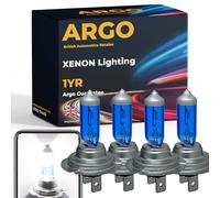 Argo 4 Pcs H7 Headlight Bulb 100w Xenon White 6000k 24V High Low Dipped Main Beam H7 477 Headlight Bulb Headlamp Bright Fog Light Lorry Truck HGV 499 PX26D Headlight Bulbs