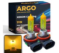 Argo H11 Headlight Bulb 100w Xenon Yellow Gold Euro 3000k 12v PGJ19-2 Front Fog Light Bulb Lamp Car Van Main Dipped High Low Beam Halogen Bright Upgrade H11 711 Car Headlight Bulb H11 Bulb