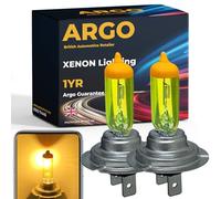 Argo H7 Headlight Bulb 100w Xenon Yellow Gold Amber 3000k 12v H7 477 Car Headlight Bulb High Low Dipped Main Beam Headlamp Bright Fog Car Light Bulbs 499 PX26D Headlight Bulbs