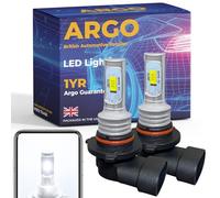 Argo Hb4 Led Bulbs Xenon White 6000k Headlight Bulbs 12v | 9006 P22D, Front Fog Light Lamp, Car Van, Main Dipped, High Low Beam, Replacement Headlamp, Glass Halogen, Bright Upgrade