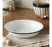Argo Home 22cm Enamel Carbon Steel Pie Dish - Black & White