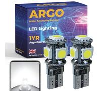 Argo T10 501 Led Bulbs 5 Smd Xenon White Car Light Bulbs Car Interior Upgrade Number Plate Light Map Dome Courtesy Van Capless Wedge 194 168 W5w Bulb Led Side Light Bulb 12v