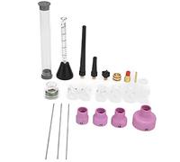 Argon Arc Welding Nozzle Kit for WP920 Torch - Ceramic Nozzles, Gas Flowmeter, Tungsten Needles & Sealing Ring