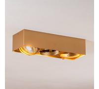 Argon Ceiling spotlight Riesta, gold, 3-bulb
