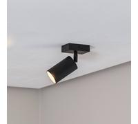 Argon Ceiling spotlight Sado black steel adjustable 1-bulb angular