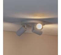 Argon Ceiling spotlight Sado, white, steel, adjustable, 3-bulb round