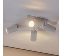 Argon Ceiling spotlight Sado, white, steel, adjustable, 4-bulb