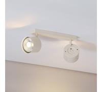 Argon Chloe ceiling spotlight, cream, 2-bulb, adjustable, GU10