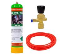 Argon CO2 Disposable Gas Mix Bottle KIT MIG TIG Welding w/MINI Regulator + Hose (Argon 88% / CO2 12%)