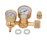 Argon CO2 Regulator Gauge Gas Welding,CGA580 Inlet Connection, 0-3500PSI Input Pressure,15/16in Female Thread Inlet 1/4in Outlet,CO2 Dual Pressure Welder Gas Regulator for MIG and TIG Welding