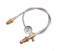 Argon Cylinder Refill Hose with BS 341 No 3 Adapter, G /8 Transfer Line for UK Welding Gas Filling Station, Stainless Steel High Pressure Connector(Style 2)