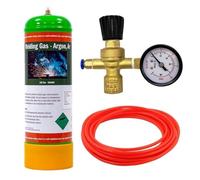 Argon Disposable Gas KIT Bottle MIG TIG Welding w/Regulator Gauge Hose 2.2L (Argon 100%)