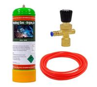 Argon Disposable Gas KIT Bottle MIG TIG Welding w/Regulator Hose 2.2L (Argon 100%)