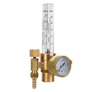 Argon Flowmeter Regulator, PC + H59 Pure Brass Gas Meter, Pressure Gauge Welding Regulator Suitable for TIG Argon Arc Welding Gas Cylinder M12 x 1 Outlet