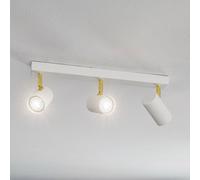 Argon Lund ceiling spotlight in white, 3-bulb