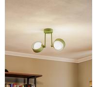 Argon Mado ceiling light, 2-bulb, green