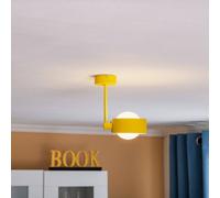 Argon Mado ceiling light made of steel, yellow, 1-bulb