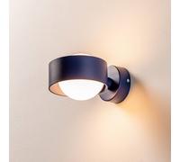 Argon Mado wall light in steel, blue, 1-bulb