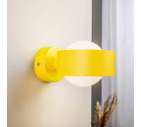 Argon Mado wall light in steel, yellow, 1-bulb