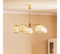 Argon Mina pendant light, 5-bulb, brass