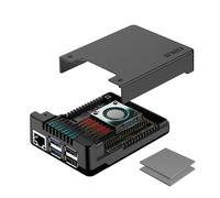 Argon NEO 5 Case for Raspberry Pi 5 | Aluminum case with Built-in Fan (Black-Black)