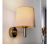 Argon Polo wall light, beige/dark brass