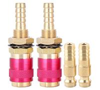 Argon Quick Connect Fittings Hose Connector Argon Hose Fittings TIG Welding Torch Fitting Connector Quick Connector Fitting 2pcs 8mm Water Cooled Gas Adapter for TIG Welding Torch