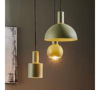 Argon Selma hanging light, 3-bulb, green