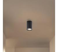 Argon Surface-mounted ceiling spotlight Tubo Ø 12 cm, black