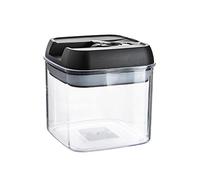 Argon Table Food Storage Container with Airtight Flip Lock Lid - 500ml - Black - 1 Pack - Plastic Kitchen Storage Tupperware Pantry Food Organiser for Cereal, Oats, Sugar, Coffee, Biscuits, Tea