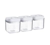 Flip Lock Plastic Food Storage Containers 500ml Pack of 3 Argon Tableware White One Size