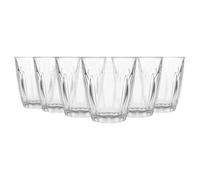 Argon Tableware 100Ml Fluted Espresso Glasses - Set Of 6 - Ribbed Fluted Coffee Glassware Tumblers Set Durable Soda Lime Glass