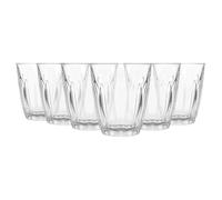 Argon Tableware 100Ml Fluted Espresso Glasses - Set Of 6 - Ribbed Fluted Coffee Glassware Tumblers Set Durable Soda Lime Glass